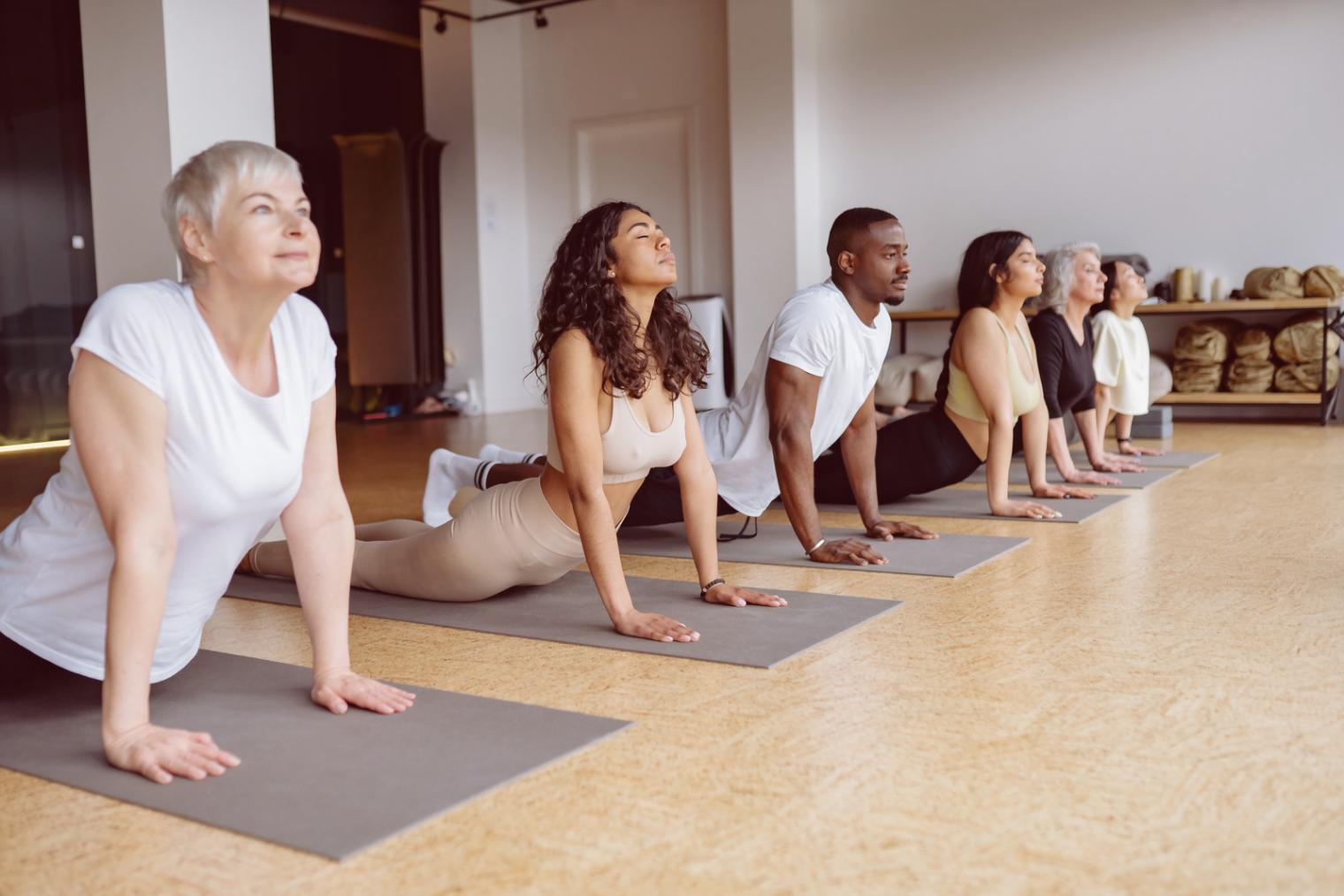 Core stability exercises demonstrated in controlled environment